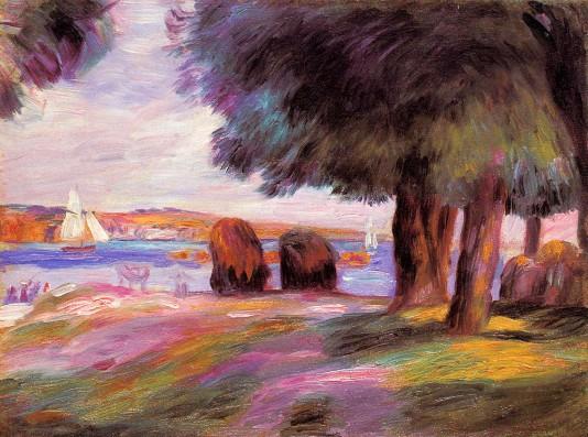 Landscape - 1895 by Pierre Auguste Renoir